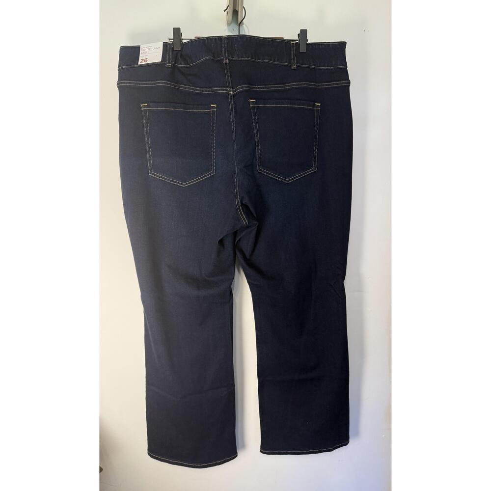 NWT Lane Bryant Womens Dark Blue Double Button Five Pocket Straight Leg Jeans 26 - Picture 4 of 13
